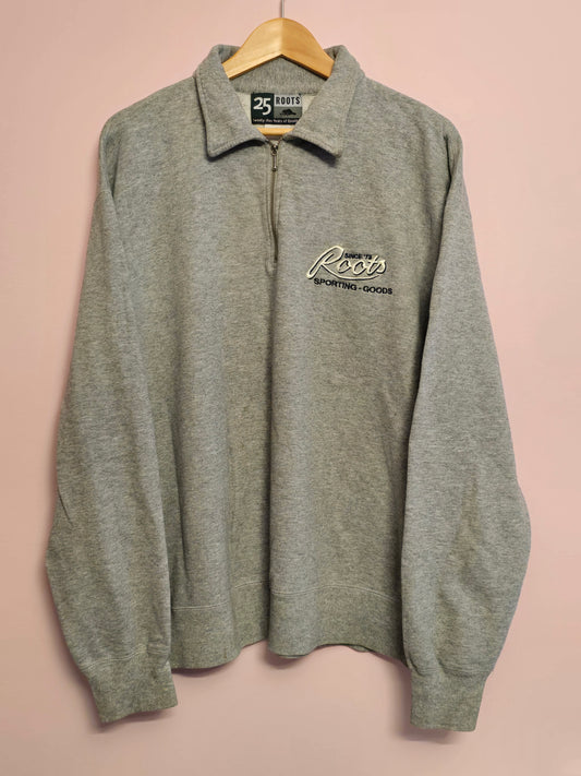 Vintage 90s Roots Embroidered Quarter Zip