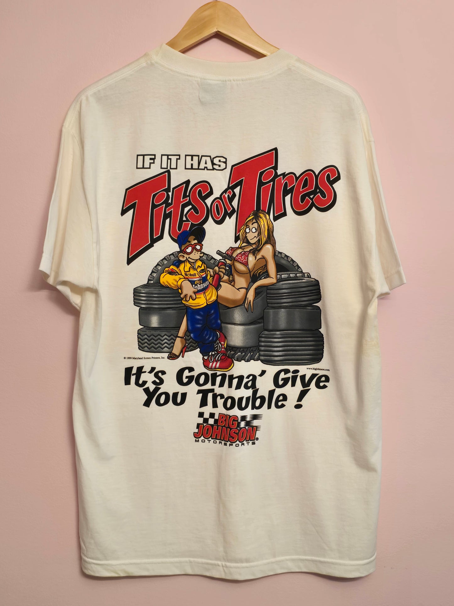 Vintage Big Johnson Tits Or Tires T-Shirt